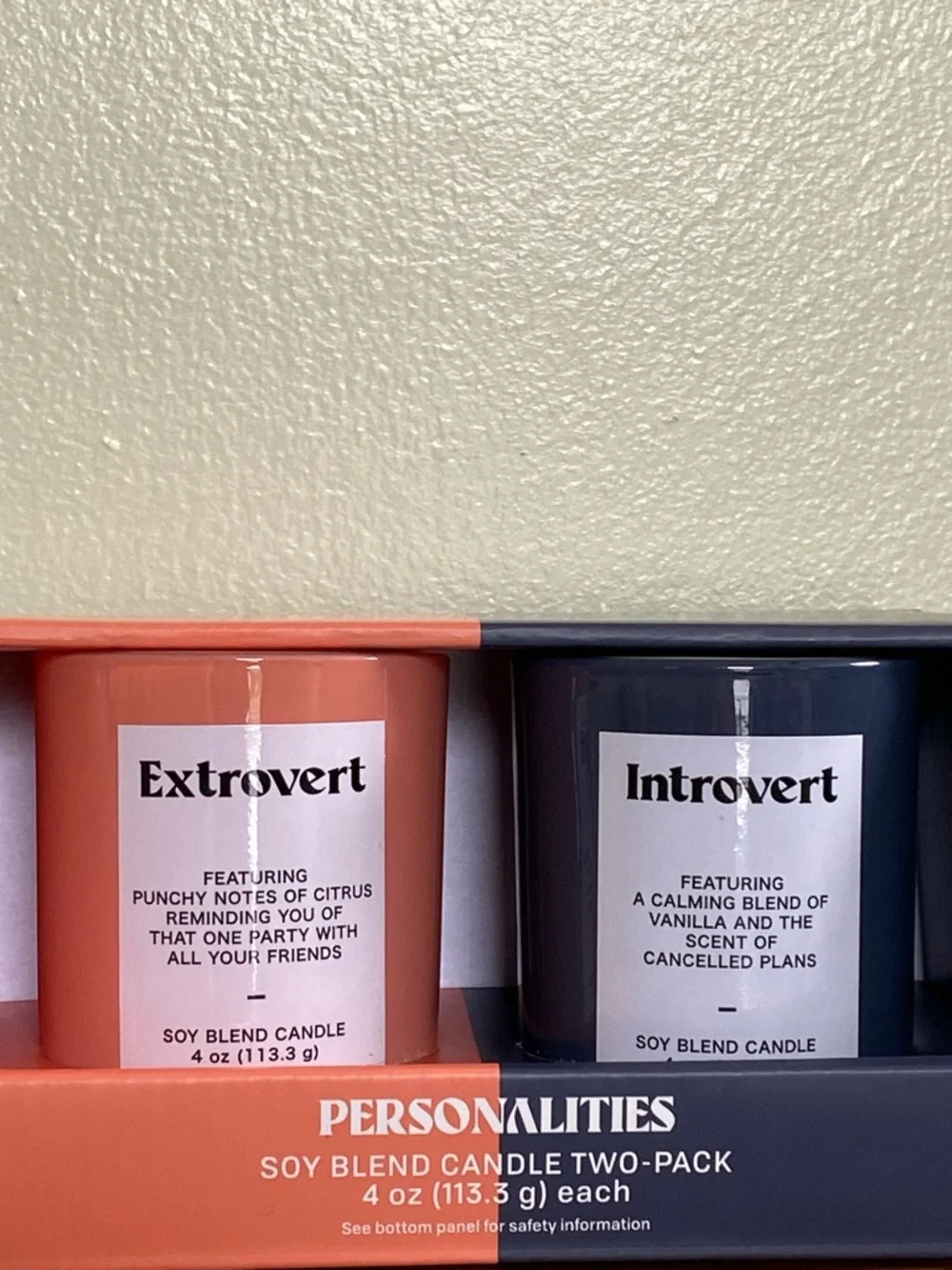 Target 2pk 4oz Glass Introvert and Extrovert Jar Candle Gift Set Room Essential